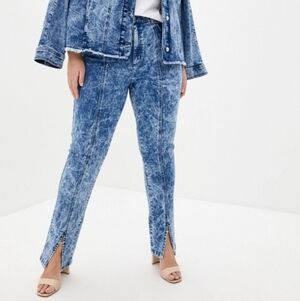 🆕️ Marina Rinaldi x Ashley Graham Indo Slim High Rise Acid Wash Jeans